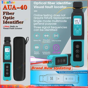 brand new aua 40 fiber optical identifier 10mw visual fault locator built in 800 1700nm sm mm mode tester free global shipping