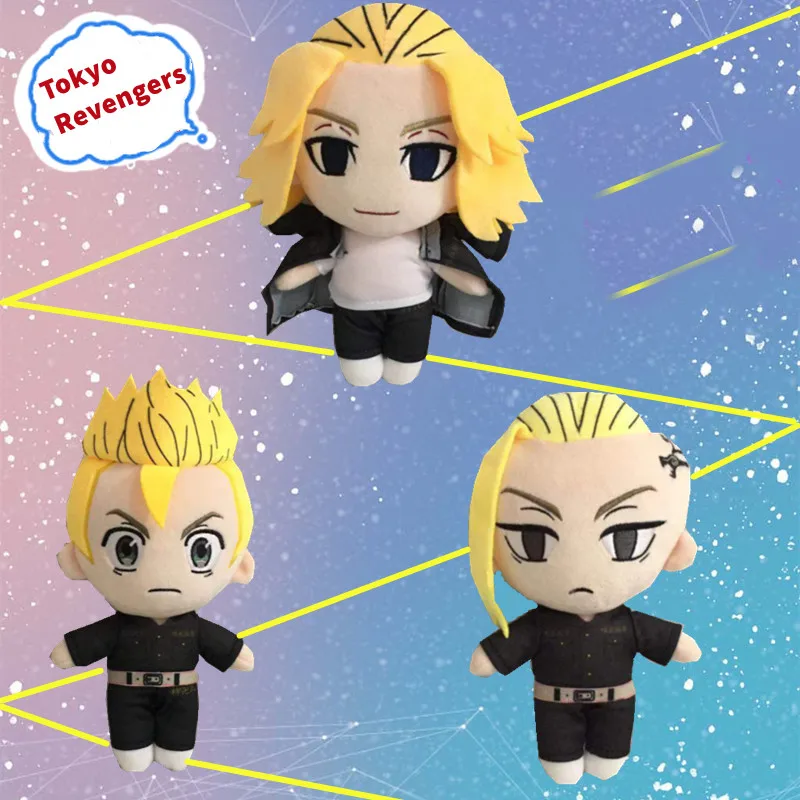 

Anime Tokyo Revengers Plush Doll Manjiro Sano Hanagaki Takemichi Manjiro Stuffed Pillow Toy 20cm For Gift