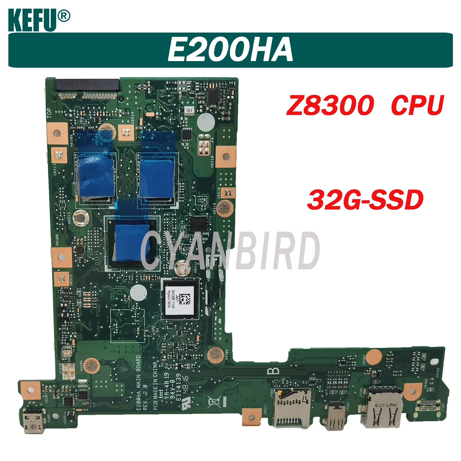 

Dinzi E200HA motherboard is suitable for ASUS E200 E200H E200HA notebook motherboard motherboard Z8300+32G-SSD 100% test OK