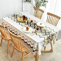 tablecloth waterproof anti scald and oil proof tea table pad rectangular household round table tablecloth