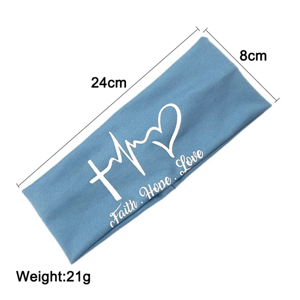 

Elastic Letter Headband with Button Yoga Workout Running Turban Hair Accessories Unisex Gym Workout Running Hair Band