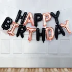 Шары воздушные из фольги, с надписью Happy Birthday, воздушный шар Globos г.