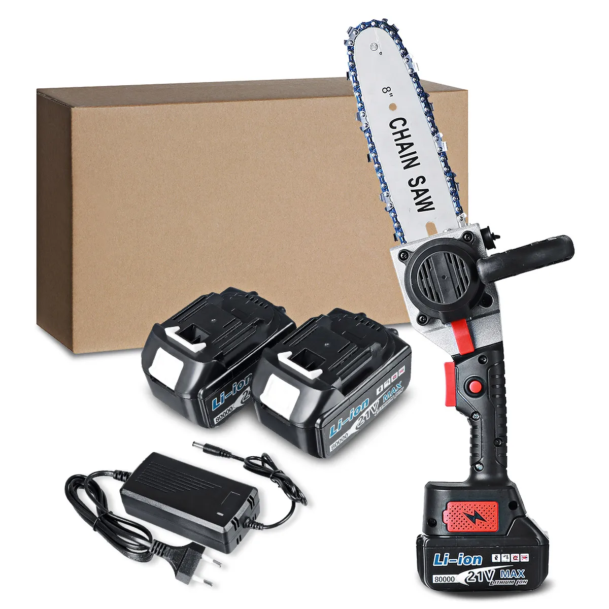

8 Inch 1800W Electric Chain Saw Pruning Chain Saw Brushless Garden Tree Logging Trimming Saw Woodwork Cutter for Makita Battery