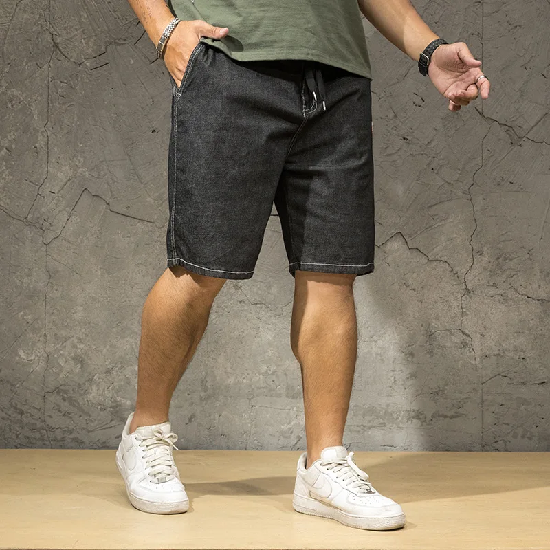 46 Plus Size Baggy Jeans Denim Jeans Mens Shorts Jeans High Quality Casual Pants Denim Trousers Summer Fashion Male New 2021