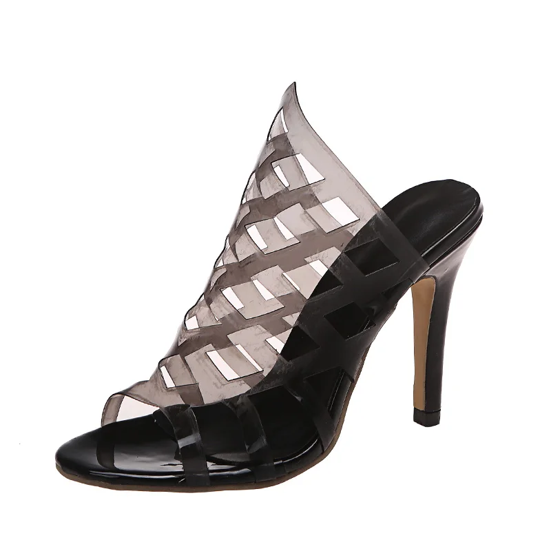 

Women Sandals Summer Fashion Slippers Open Toe High Heels Shoes Females High Heels Cross Strap Party Laser Ladies Shoes 2021