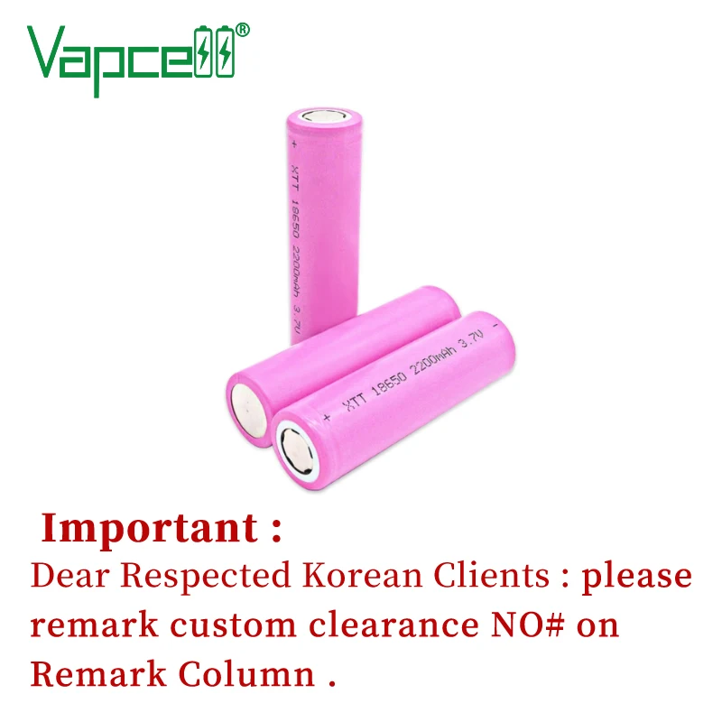 Оригинальный аккумулятор Vapcell Power 18650 перезаряжаемый литиевый 3 7 в 2200 мАч |