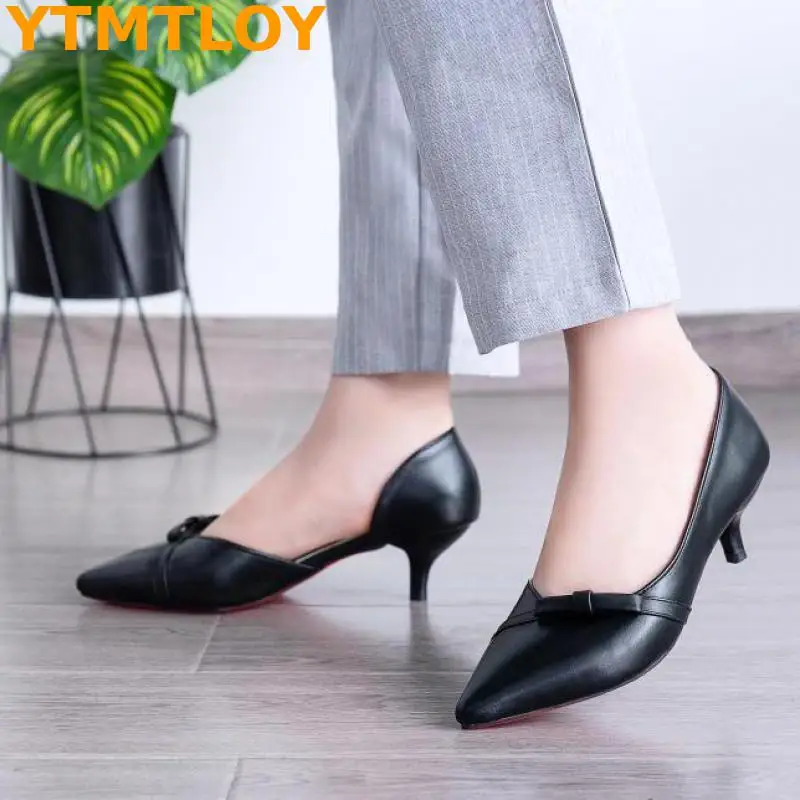 Женские свадебные туфли с острым носком однотонные привлекательные Туфли на