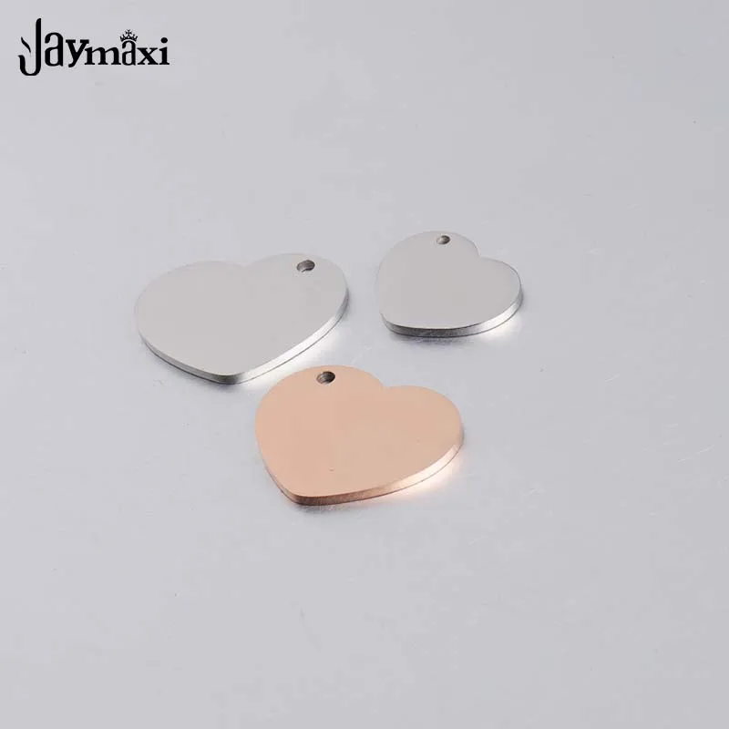 Jaymaxi сердца из нержавеющей стали зеркальная полированная гравировка любовь