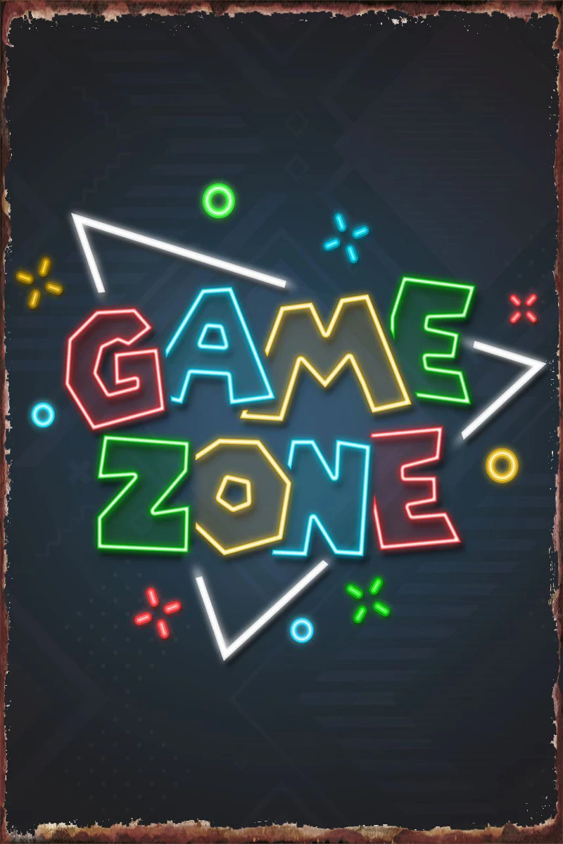 

Game Zone Neon Sign Tin Plates Wall Decor Room Decoration Retro Vintage Metal Sign Tin Sign For Art Pub Home Club Man Cave Cafe