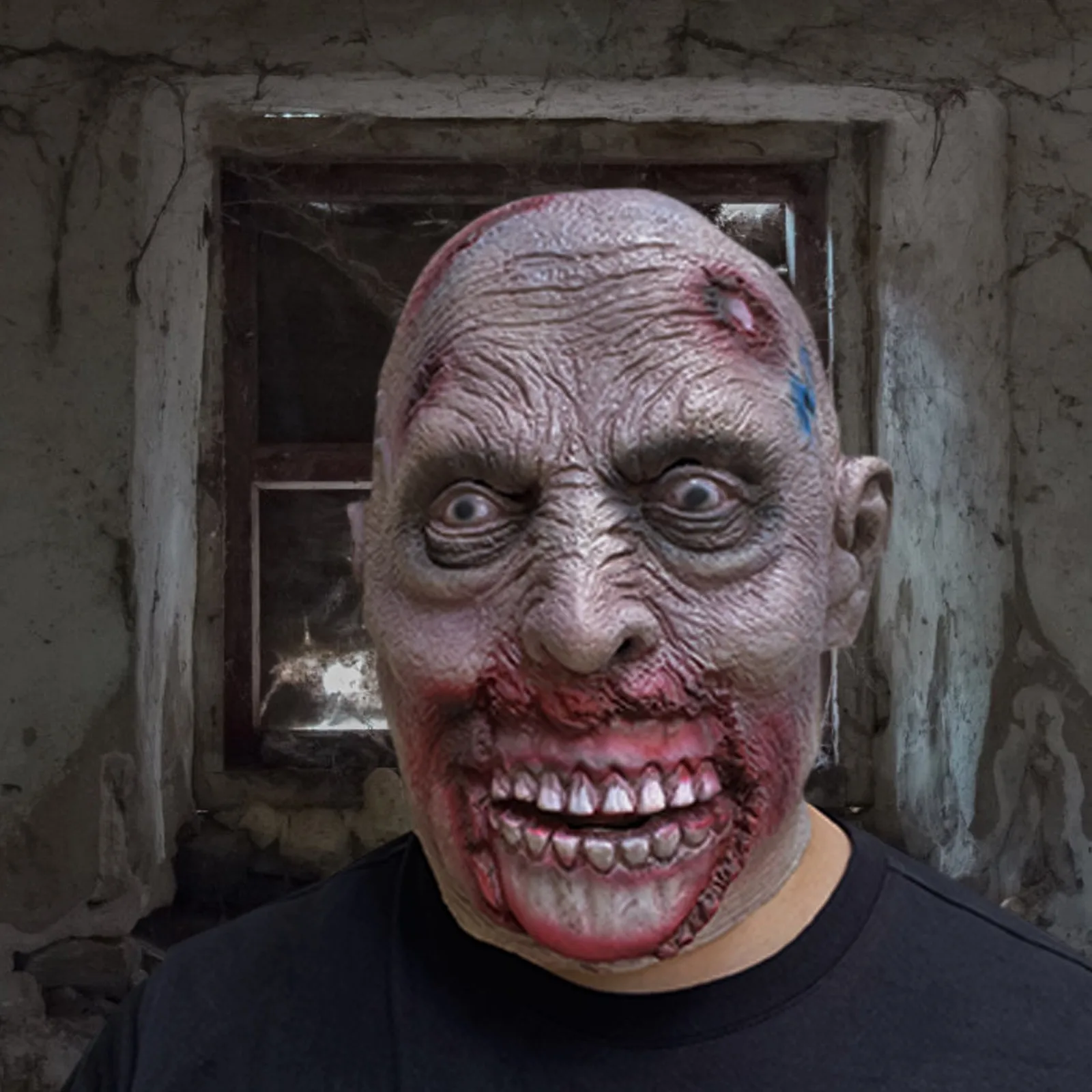

Хэллоуин, ужас, кровавая гнилая маска для лица, страшная мягкая фотомаска зомби, Хэллоуин, маска на все лицо для взрослых, реквизит 2022