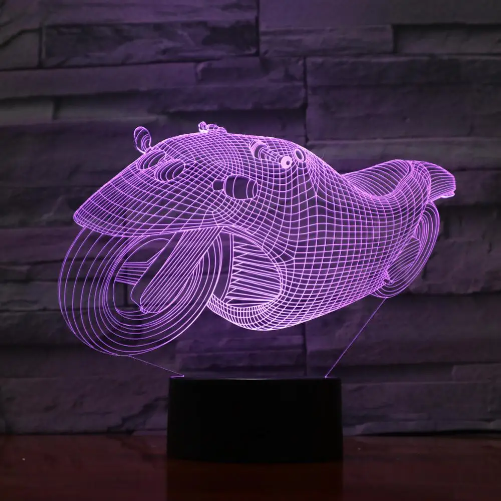 Новая 3D лампа для мотоцикла велосипеда Рождественские огни акриловая иллюзия 7
