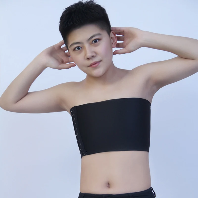 Бюстгальтер Tomboy укороченный для лесбиянок облегающий топ с застежкой на груди
