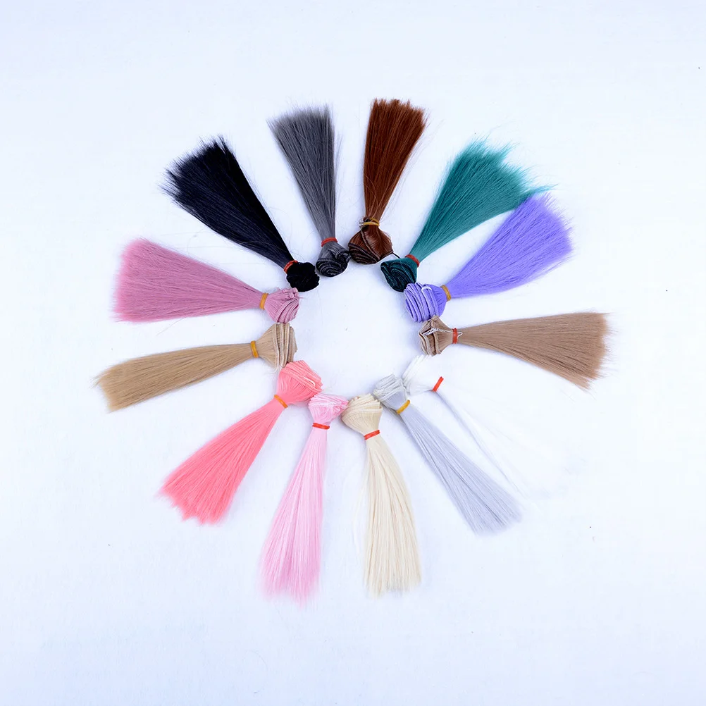 1 шт. длинные волосы с высокотемпературной проволокой 1/4 1/6 15 см x 100 черные розовые