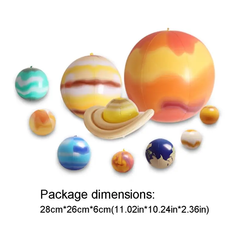 

10 Pcs/Set Balloons Solar System Teaching Model Children Blow Up Inflatable Toy C5AF