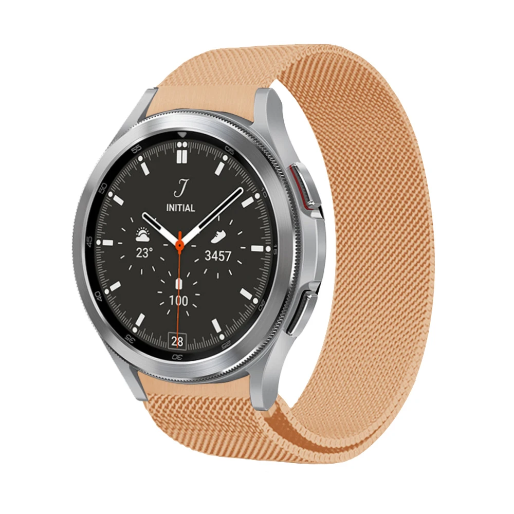 No Gaps bracelet For Samsung Galaxy Watch 4 Classic 46mm 42mm/Watch 4 44mm 40mm band Magnetic Loop Metal Strap Curved end
