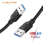 Удлинительный кабель USB A (штекер)USB (штекер) Cabletime, USB 3.0, для радиаторов, жестких дисков, веб-камер, N312