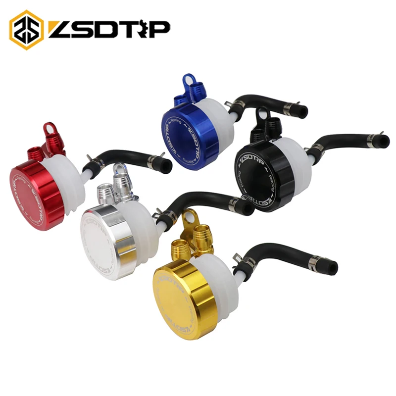 

ZSDTRP CNC Aluminum 8-10mm Motorcycle Brake Fluid Reservoir Clutch Tank Oil Fluid Cup For Universal Honda Yamaha Suzuki