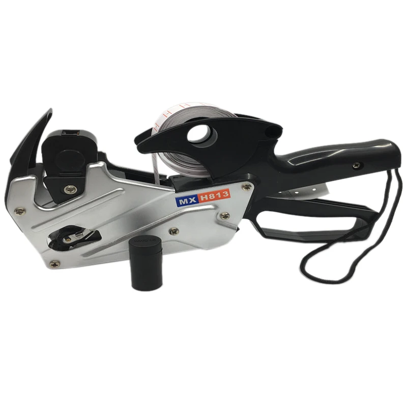 MX-H813 A-Line 8 Digits Price Tag Labeller Label Paper for Retail Store Pricing Display Tool + Ink Roller |