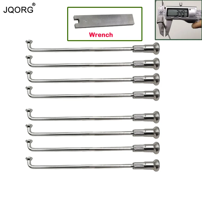 

9 Gauge Diameter 3.5mm J-bend Sliver Color Motorcycle Spokes Round Body 304 Stainless Steel Material Electric Bike Wheel Spokes
