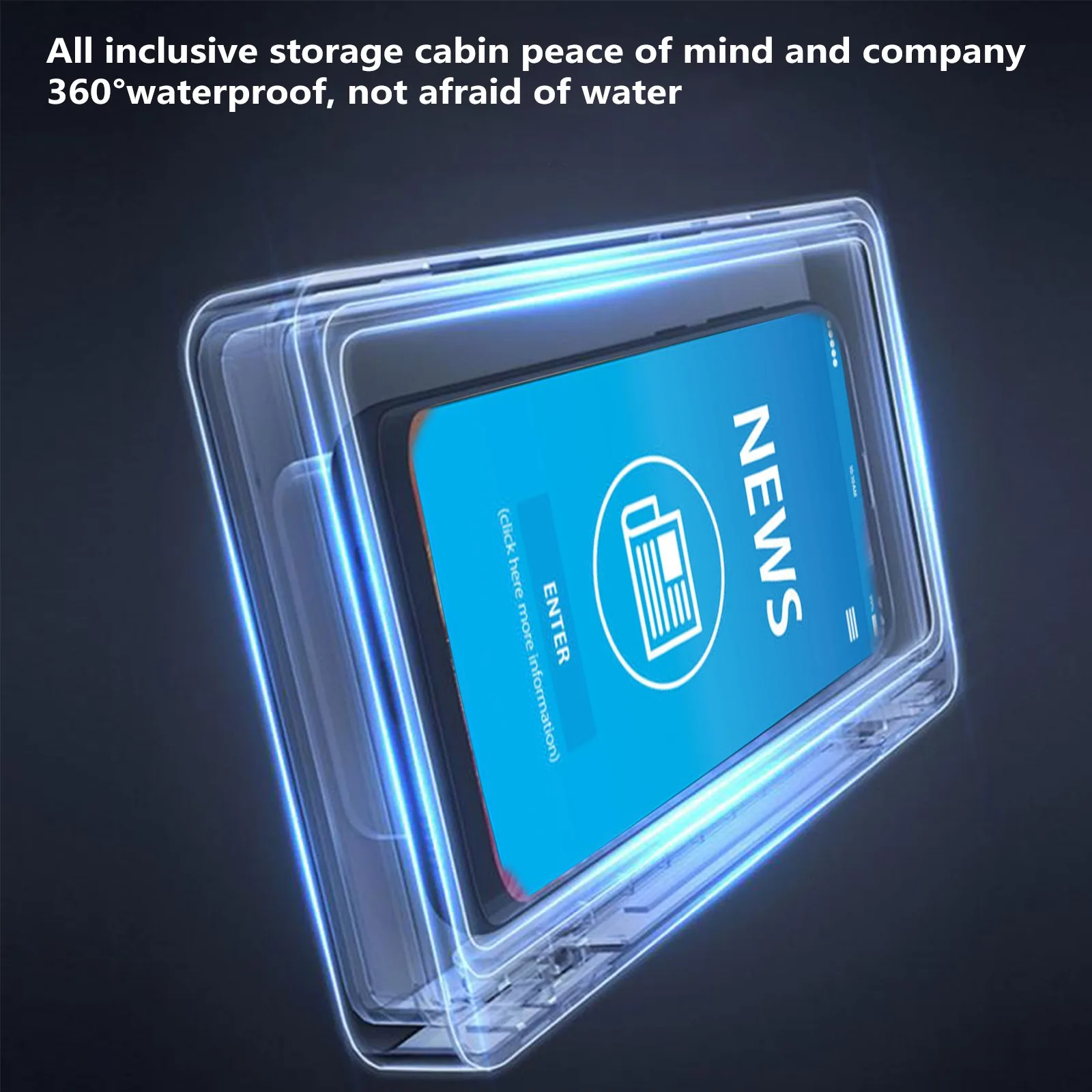 

Shower Phone Box Bathroom Waterproof Phone Case Seal Protection Touch Screen Mobile Phone Holder For Kitchen Handsfree Gadget