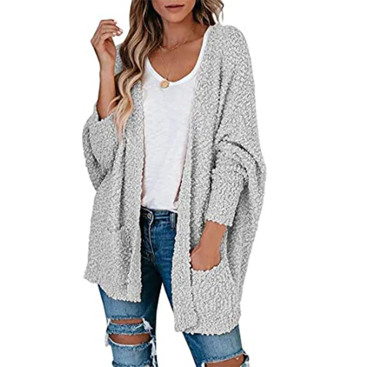 OMCHION 2020 осень и зима Новый Повседневный розовый свитер пальто для женщин