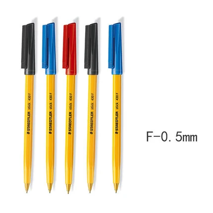 Mixed 0.5mm 5 шт., шариковая ручка STAEDTLER 430 F/M, Классическая шариковая ручка с пчелами, студенческие ручки, Офисная живопись, красная, синяя, черная шариковая ручка, ручка для письма - Цвет: Mixed 0.5mm