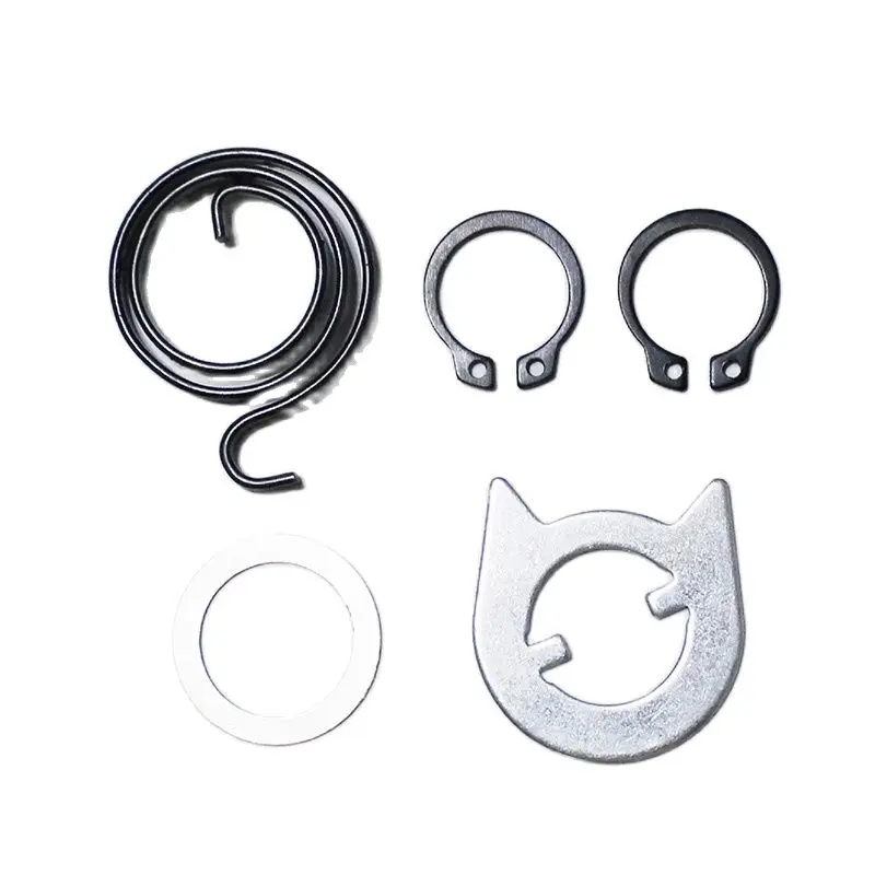 

2.5 Turns Torsion Coil Flat Wire Springs For Door Handle With Clip And Washer