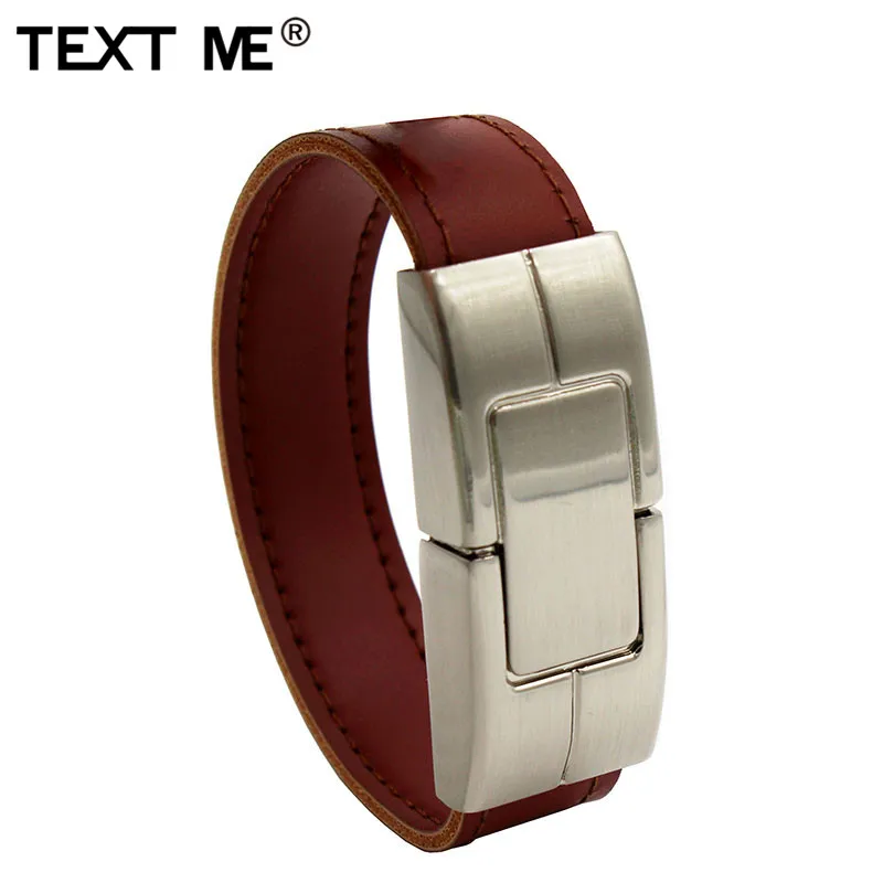 Флэш накопитель usb TEXT ME черный коричневый кожаный флэш 2 0 4 ГБ 8 16 32 64 накопитель|USB