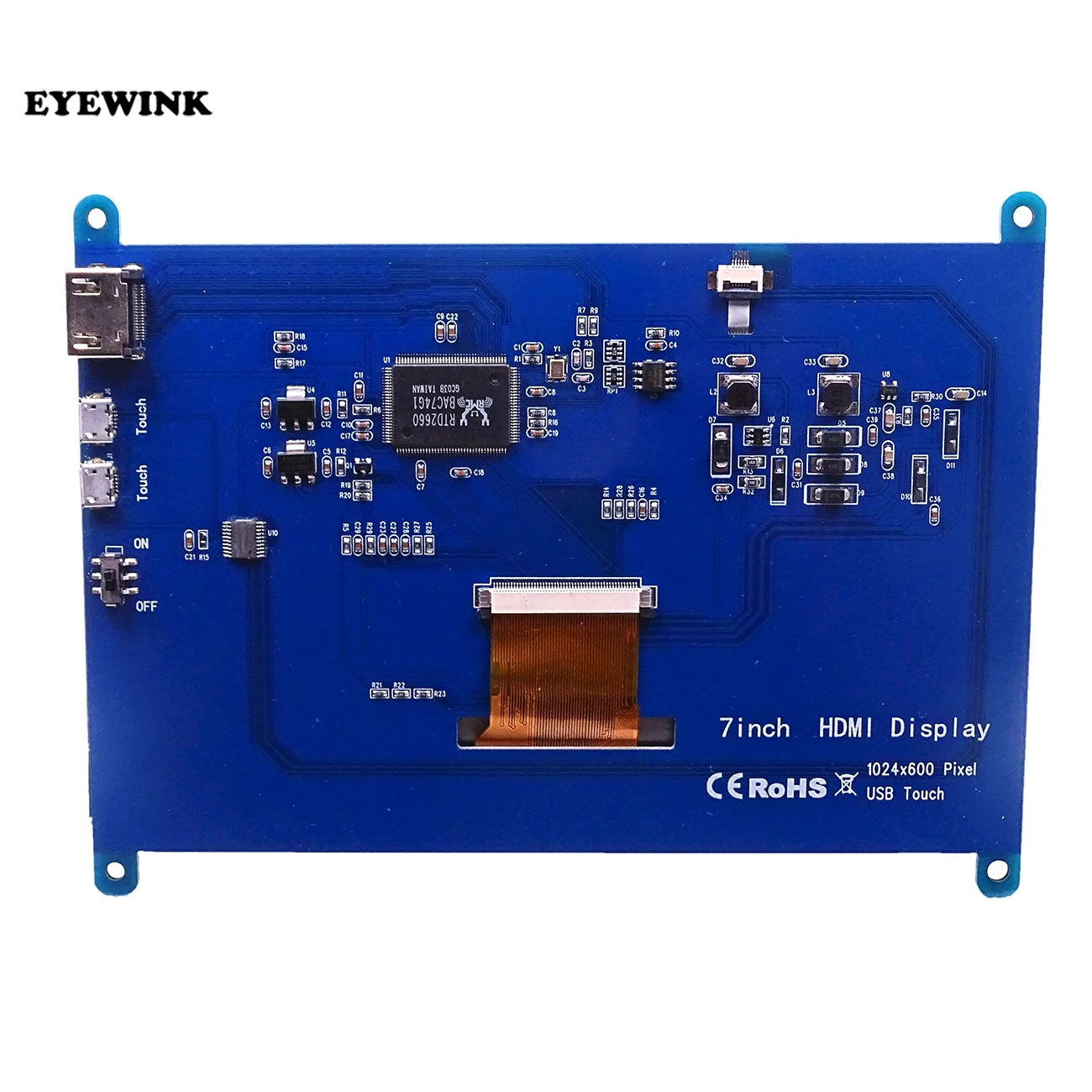 7 дюймов Raspberry Pi 3 сенсорный экран 1024*600 ЖК дисплей HDMI интерфейс TFT монитор модуль