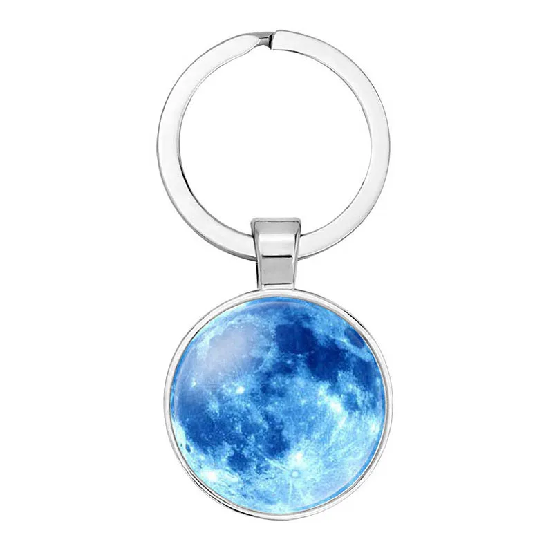 Уникальный светящийся стеклянный шар планеты брелок для ключей звезды узор