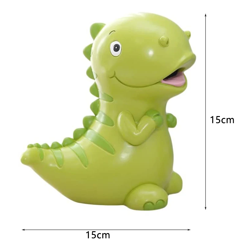 Милый зеленый Копилка в форме динозавра большого размера из смолы копилка для