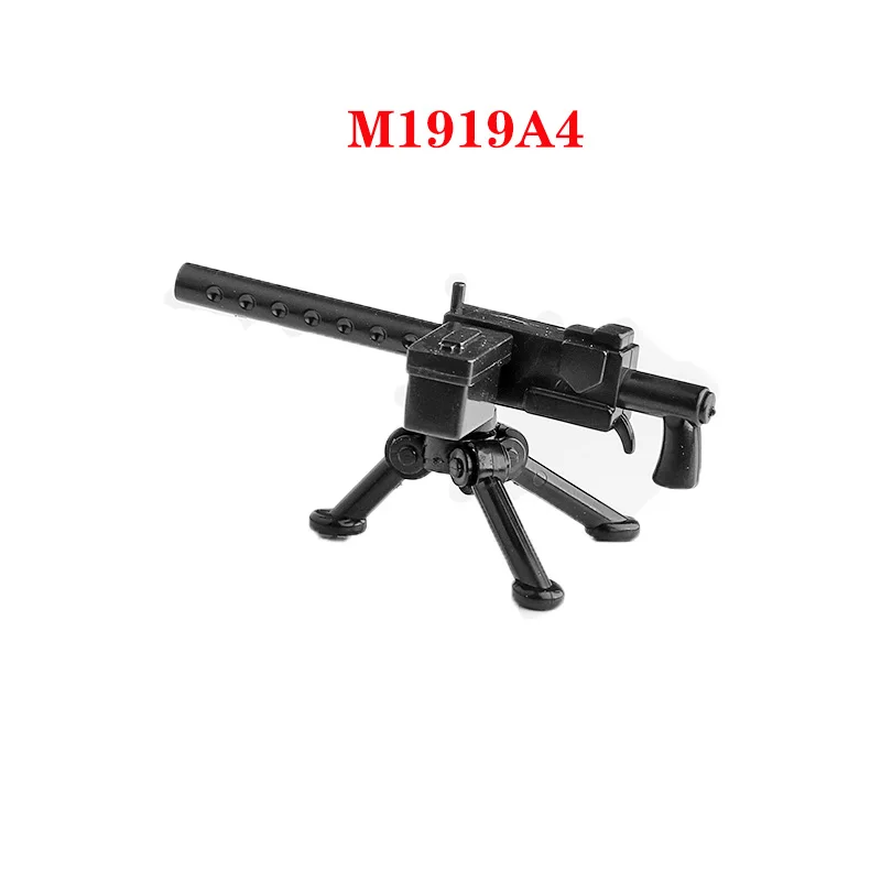

Конструктор Militry M1919A4, 2 мировая война, армейские оружия, пистолеты, Solider Fogures, аксессуары для детей, игрушки для обучения мозгу, пластиковые иг...