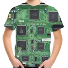 От 4 до 13 лет Детский костюм с электронным чипом, футболка для мальчиков и девочек, летние повседневные футболки, детская одежда с 3D принтом, Детские Забавные футболки