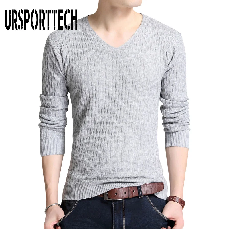 

Мужские свитера 2020 весна осень модные повседневные с v-образным вырезом облегающие хлопковые Трикотажные мужские свитера пуловер мужская брендовая одежда трикотаж