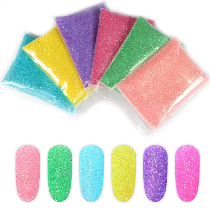 3 упаковки цветные блестки для ногтей порошок блестящий сахар блестящие