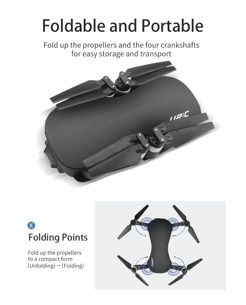 JJRC X12 gps 5G WiFi FPV Бесщеточный двигатель 4K HD камера двойной режим позиционирования складной Радиоуправляемый Дрон Квадрокоптер RTF черный/белый