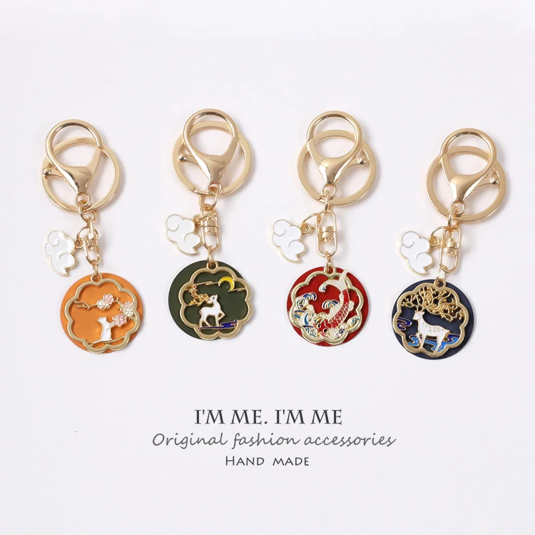 Брелок для ключей в виде оленей традиционный китайский стиль ручная работа миф