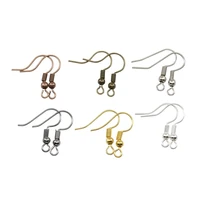 200pcslot 2017mm gold silver earring findings ear clasps hooks fitting earring wire for jewelry making diy supplies wholesale