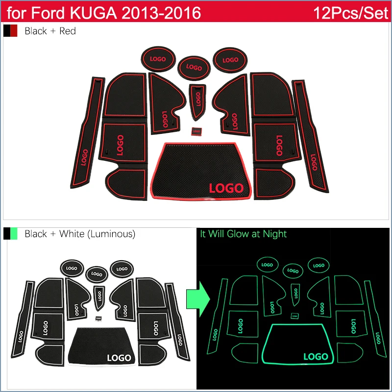 Противоскользящая резиновая подстилка для дверей Ford KUGA 2013 ~ 2016 Escape MK2 pre-facelift 2014 2015