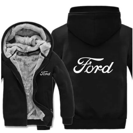 

2020 New High quality Ford Hoodies Jacket Winter Men Fashion Casual Wool Liner Fleece Ford Sweatshirts Pullover Man Coat