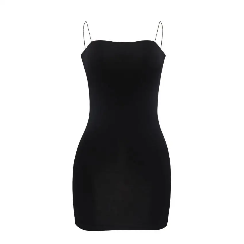 

Tube top Neon Bodycon Dress Sexy Spaghetti Strap Casual Solid Women Summer Mini Dress