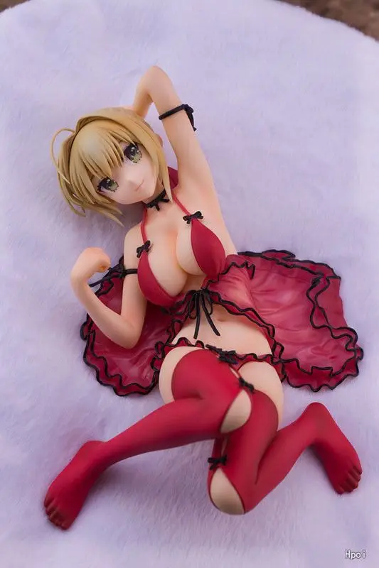 

Sexy Fate Extra Anime Action Figure Nero Saber Pajamas Ver Model Lying 1/7 Scale Painted Underwear Decoration Doll 16cm