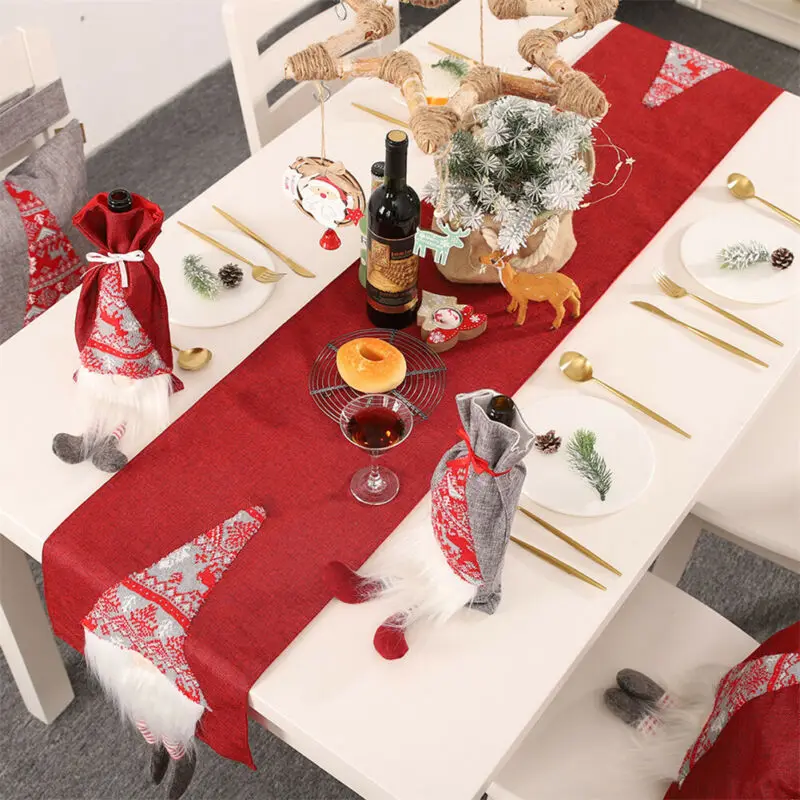 

2020 Christmas Tablecloth Santa Claus Table Runner Hotel Banquet Table flag For Wedding Party Christmas Festival Home Decoration