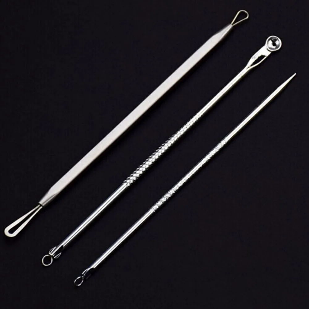 

3pcs Blackhead Pimple Needles Skin Care Kit Premium Blackhead Acne Comedone Pimple Blemish Extractor Remover Tool