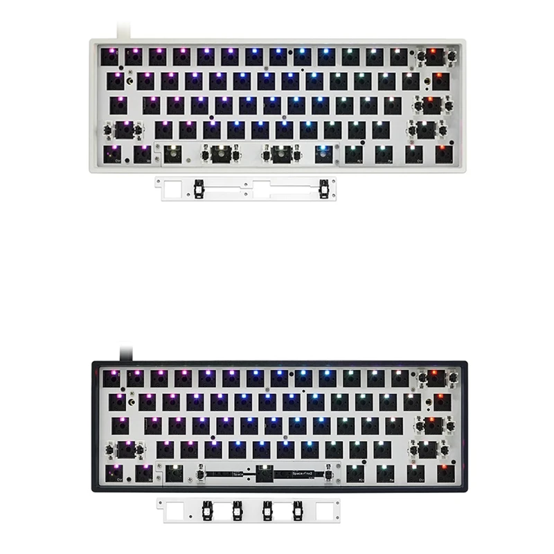 

Механическая клавиатура Gk61X 60%, Rgb переключатель светодиодов, разъем горячей замены, мощное программное обеспечение, Тип C, печатная плата, ра...