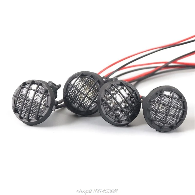 

4 LED white lights with lampshades for 1/10 Rc track shoe accessorie J08 21 Dropshipping