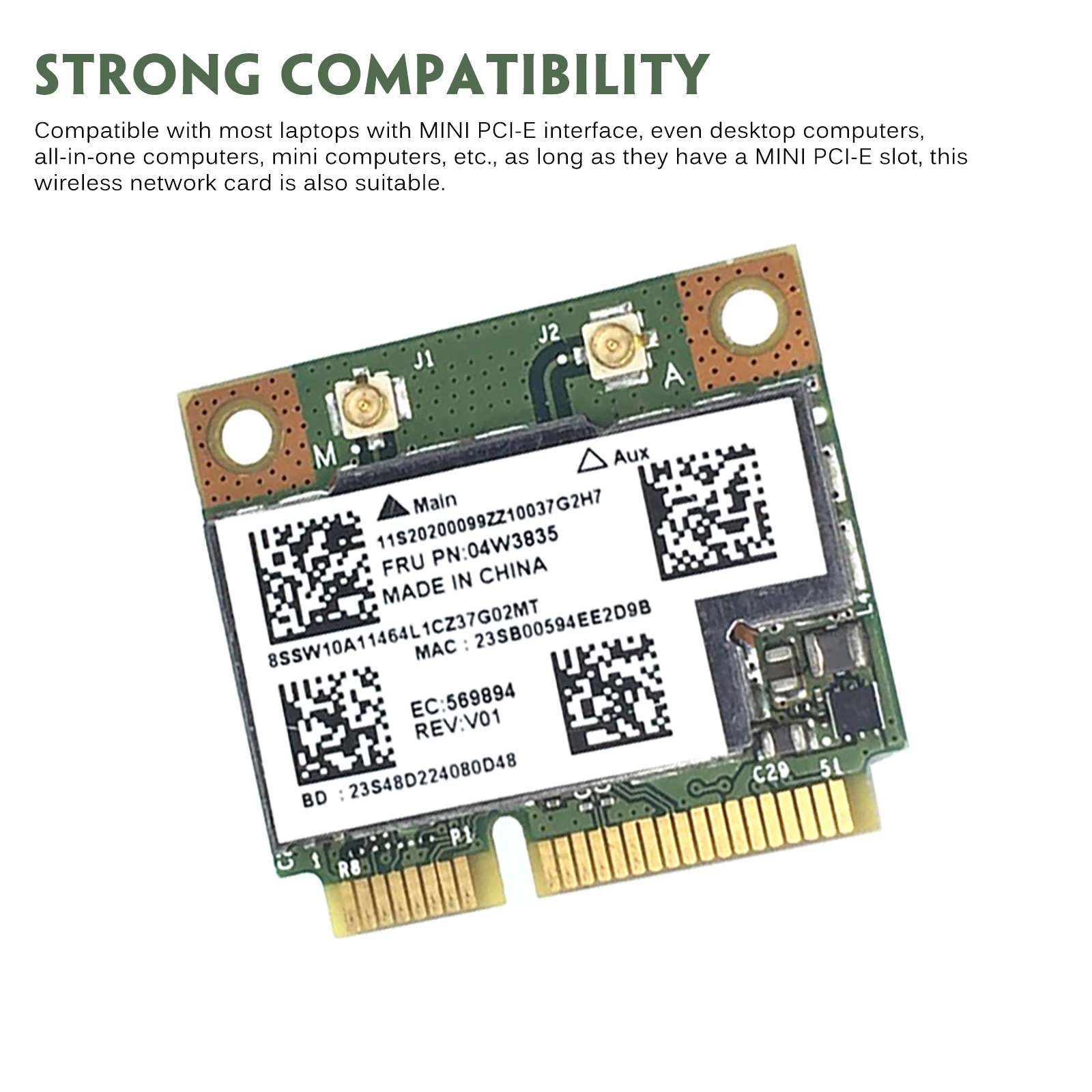 Для BCM943228 DW1540 2 4G/5G 300 м Dual Band встроенный Беспроводной сетевая карта с MINI PCI-E