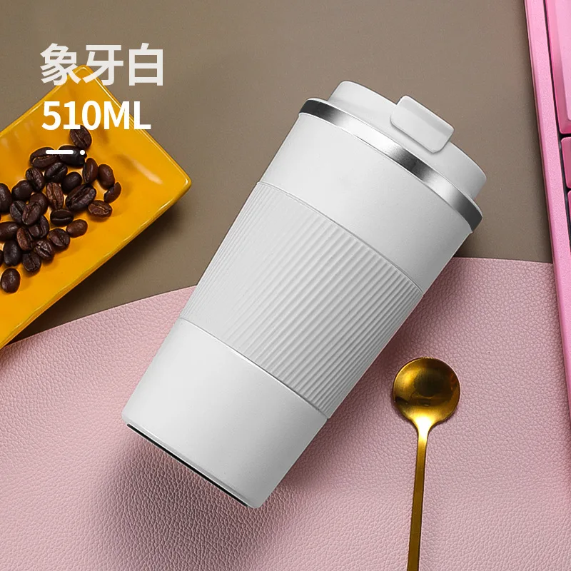 

High-quality double-layer stainless steel coffee cup, portable mug, third generation stainless steel coffee cup, car water cup