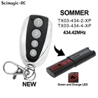 Передатчик SOMMER TX03-434-4-XP 434,42 МГц для командной двери гаража, открывалка с дистанционным управлением