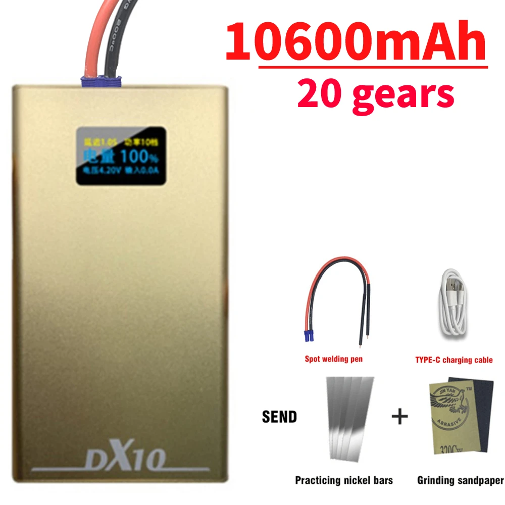 10600mAh Mini Spot Welding Machine For 18650 Battery Welder 20 Gears with Charge-pal OLED Display | Инструменты